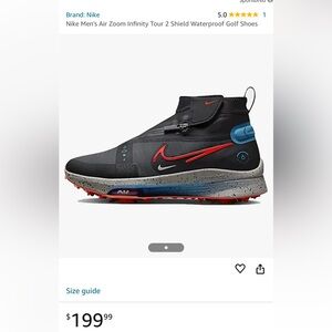 Nike Men’s Air zoom Infinity tour 2 shield waterproof golf shoes.